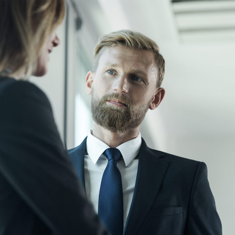 Colleague receiving feedback from manager